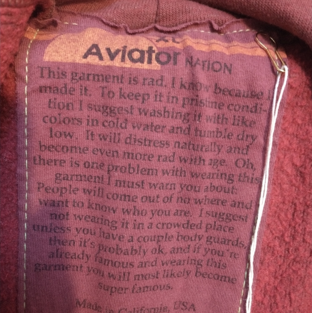 Aviator Nation disco rainbow hoodie XL - Picture 4 of 4